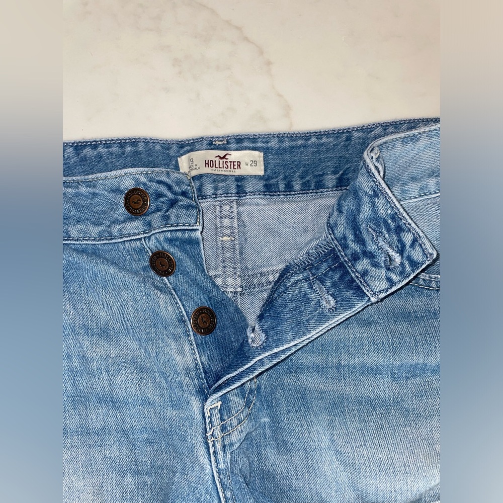 Hollister mid rise boyfriend Jean shorts-size 9 - Picture 3 of 11